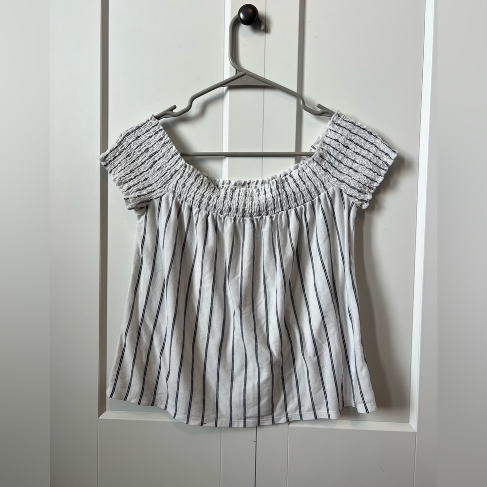 Off the Shoulder Striped Top